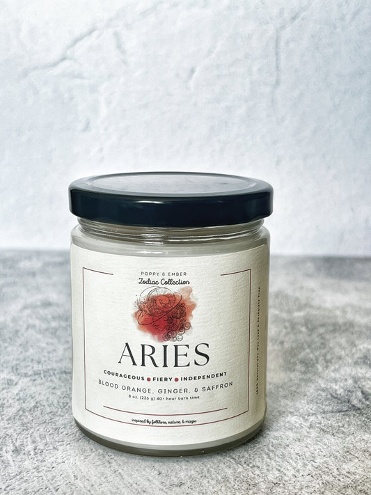 Aries Zodiac Candle