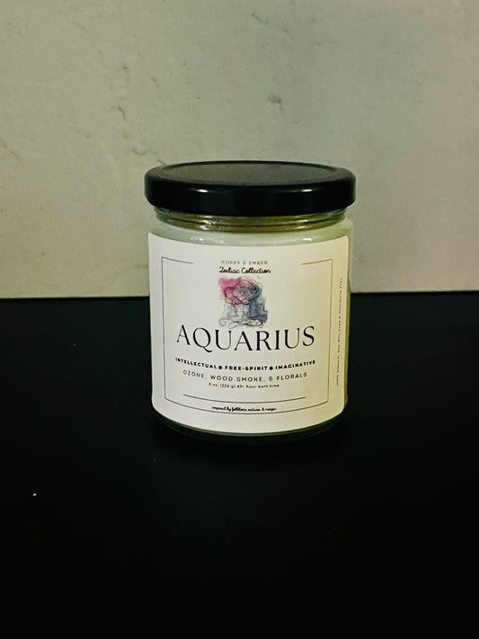 Aquarius Zodiac Candle