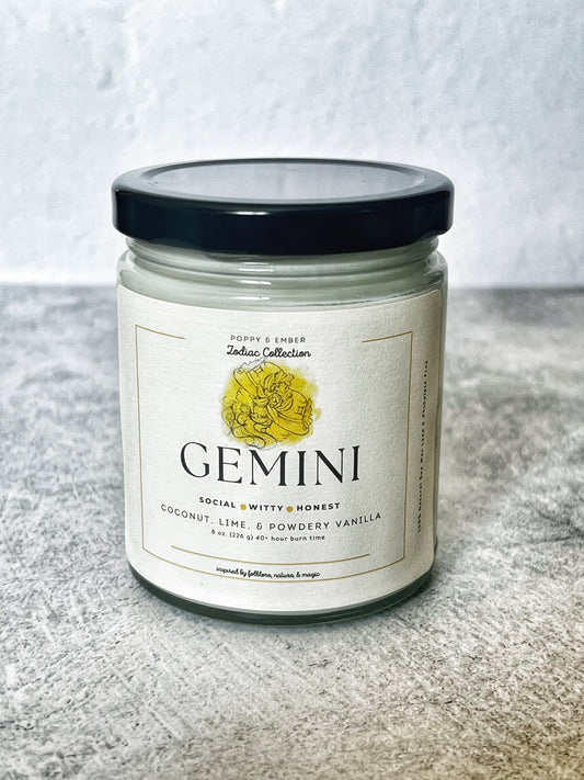 Gemini Zodiac Candle