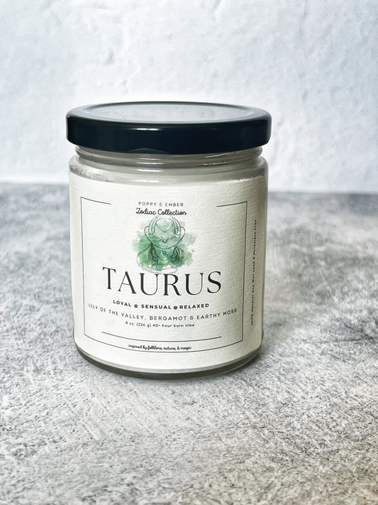 Taurus Zodiac Candle