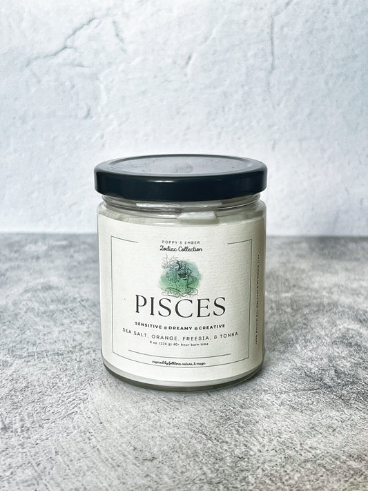 Pisces Zodiac Candle