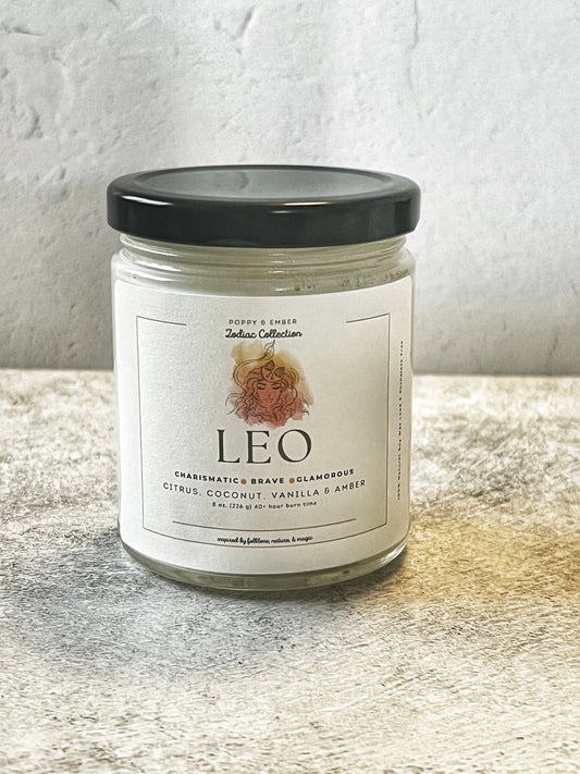 Leo Zodiac Candle